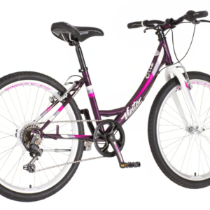 Bicikl junior 24 visitor fox 24" 14" v-brake 6 brzina 132-155cm (xs) ljubičasti bicikl junior 24 visitor fox ljubičasti planinski bicikl za devojčice
