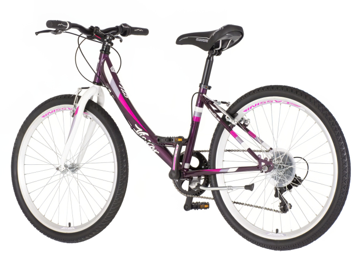 Bicikl junior 24 visitor fox 24" 14" v-brake 6 brzina 132-155cm (xs) ljubičasti bicikl junior 24 visitor fox ljubičasti planinski bicikl za devojčice