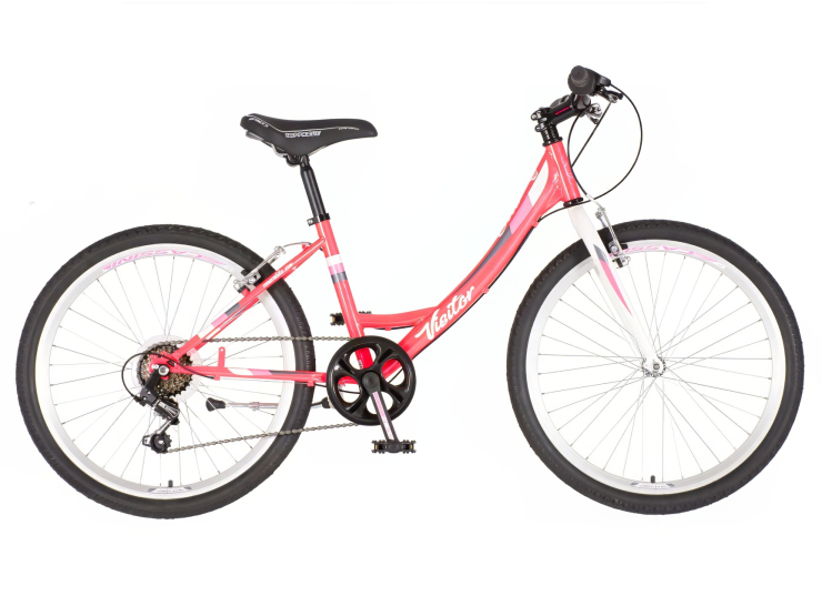 Bicikl junior 24 visitor fox 24" 14" v-brake 6 brzina 132-155cm (xs) crveni bicikl junior 24 visitor fox crveni planinski bicikl za decu