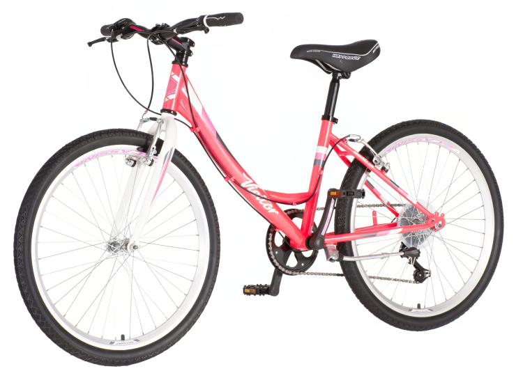 Bicikl junior 24 visitor fox 24" 14" v-brake 6 brzina 132-155cm (xs) crveni bicikl junior 24 visitor fox crveni planinski bicikl za decu