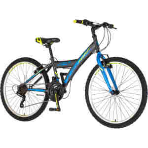 Bicikl junior 24 venssini parma 24" 13" v-brake  18 brzina 132-155cm (xs) plavo sivi