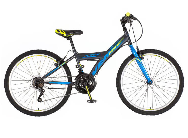 Bicikl junior 24 venssini parma 24" 13" v-brake 18 brzina 132-155cm (xs) plavo sivi