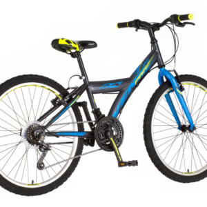 Bicikl junior 24 venssini parma 24" 13" v-brake  18 brzina 132-155cm (xs) plavo sivi - Slika 3