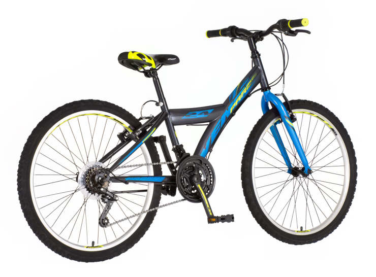 Bicikl junior 24 venssini parma 24" 13" v-brake 18 brzina 132-155cm (xs) plavo sivi