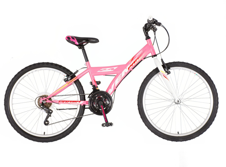 Bicikl junior 24 venssini parma 24" 13" v-brake 18 brzina 132-155cm (xs) roze bicikl junior 24 venssini parma venssini parma 24 junior bicikl roze v-brake 18 brzina za