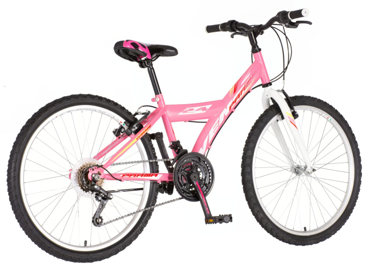 Bicikl junior 24 venssini parma 24" 13" v-brake 18 brzina 132-155cm (xs) roze bicikl junior 24 venssini parma venssini parma 24 junior bicikl roze v-brake 18 brzina za