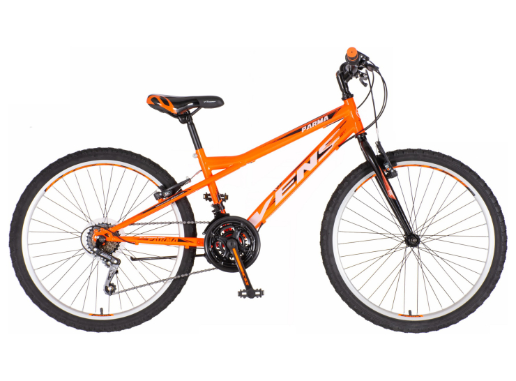 Bicikl junior 24 venssini parma 24" 13" v-brake 18 brzina 142-165cm (s) neon narandžasti uv bicikl junior 24 venssini parma neon narandžasti sa v-brake kočnicama