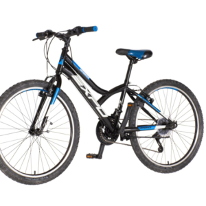 Bicikl junior 24 explorer spy 24" 13" v-brake 18 brzina 132-155cm (xs) crno plavi sjaj uv bicikl junior 24 explorer spy crno plavi sjaj uv 24 inča v-brake