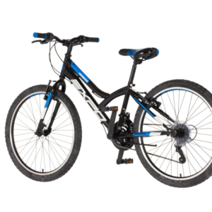 Bicikl junior 24 explorer spy 24" 13" v-brake 18 brzina 132-155cm (xs) crno plavi sjaj uv bicikl junior 24 explorer spy crno plavi sjaj uv 24 inča v-brake