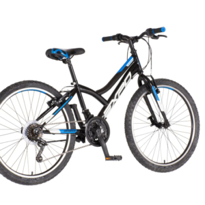 Bicikl junior 24 explorer spy 24" 13" v-brake 18 brzina 132-155cm (xs) crno plavi sjaj uv bicikl junior 24 explorer spy crno plavi sjaj uv 24 inča v-brake