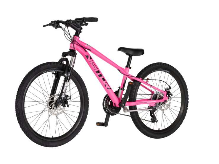 Bicikl junior 24 visitor cascade 24" amortizer 12" disk dupli 21 brzina 142-165cm (s) roze bicikl junior 24 visitor cascade visitor cascade 24 junior bicikl roze amortizer disk 21 brzina