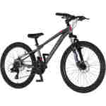 Bicikl junior 24 visitor cascade 24" amortizer 12" disk dupli 21 brzina 142-165cm (s) sivi polu mat bicikl junior 24 visitor cascade visitor cascade junior mtb bicikl 24 inča sivi polu mat