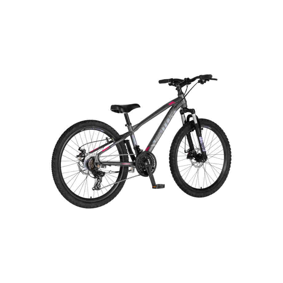Bicikl junior 24 visitor cascade 24" amortizer 12" disk dupli 21 brzina 142-165cm (s) sivi polu mat bicikl junior 24 visitor cascade visitor cascade junior mtb bicikl 24 inča sivi polu mat