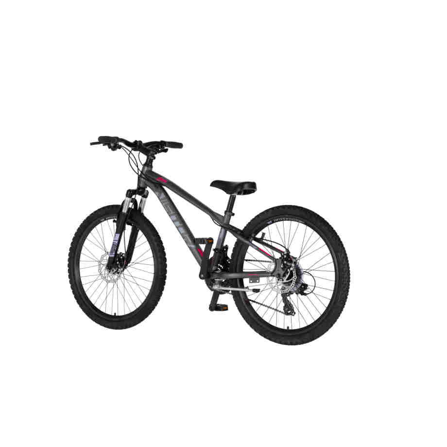 Bicikl junior 24 visitor cascade 24" amortizer 12" disk dupli 21 brzina 142-165cm (s) sivi polu mat bicikl junior 24 visitor cascade visitor cascade junior mtb bicikl 24 inča sivi polu mat