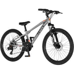 Bicikl junior 24 visitor cascade 24" amortizer 12" disk dupli 21 brzina 142-165cm (s) srebrni bicikl junior 24 visitor cascade visitor cascade junior mtb bicikl 24 inča srebrni amortizer disk