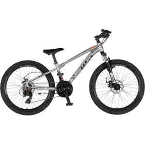 Bicikl junior 24 visitor cascade 24" amortizer 12" disk dupli 21 brzina 142-165cm (s) srebrni bicikl junior 24 visitor cascade visitor cascade junior mtb bicikl 24 inča srebrni amortizer disk