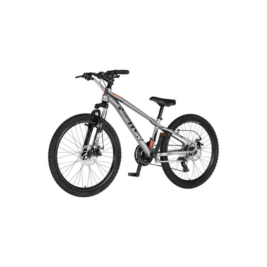 Bicikl junior 24 visitor cascade 24" amortizer 12" disk dupli 21 brzina 142-165cm (s) srebrni bicikl junior 24 visitor cascade visitor cascade junior mtb bicikl 24 inča srebrni amortizer disk