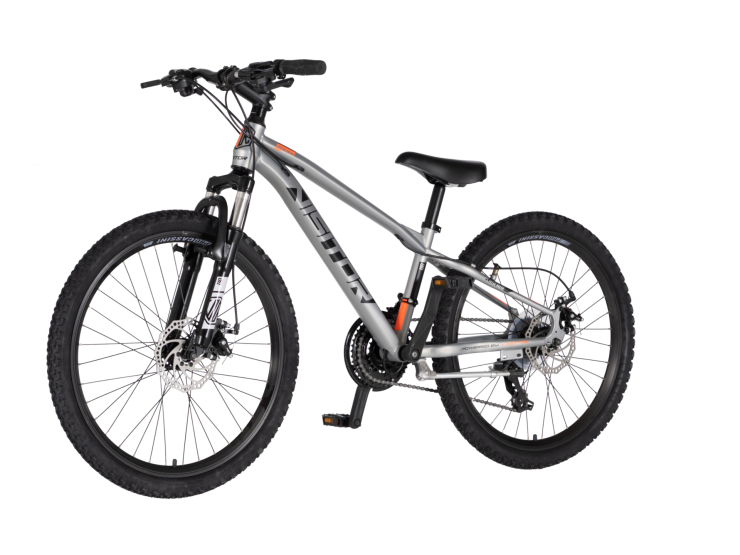 Bicikl junior 24 visitor cascade 24" amortizer 12" disk dupli 21 brzina 142-165cm (s) srebrni bicikl junior 24 visitor cascade visitor cascade junior mtb bicikl 24 inča srebrni amortizer disk