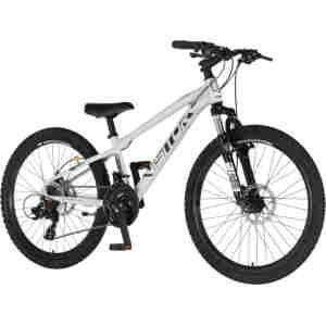 Bicikl junior 24 visitor cascade 24" amortizer 12" disk dupli 21 brzina 142-165cm (s) beli bicikl junior 24 visitor cascade visitor cascade 24 dečiji brdski bicikl beli disk kočnice 21