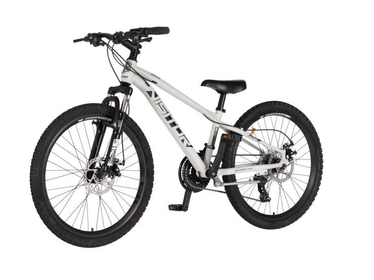 Bicikl junior 24 visitor cascade 24" amortizer 12" disk dupli 21 brzina 142-165cm (s) beli bicikl junior 24 visitor cascade visitor cascade 24 dečiji brdski bicikl beli disk kočnice 21