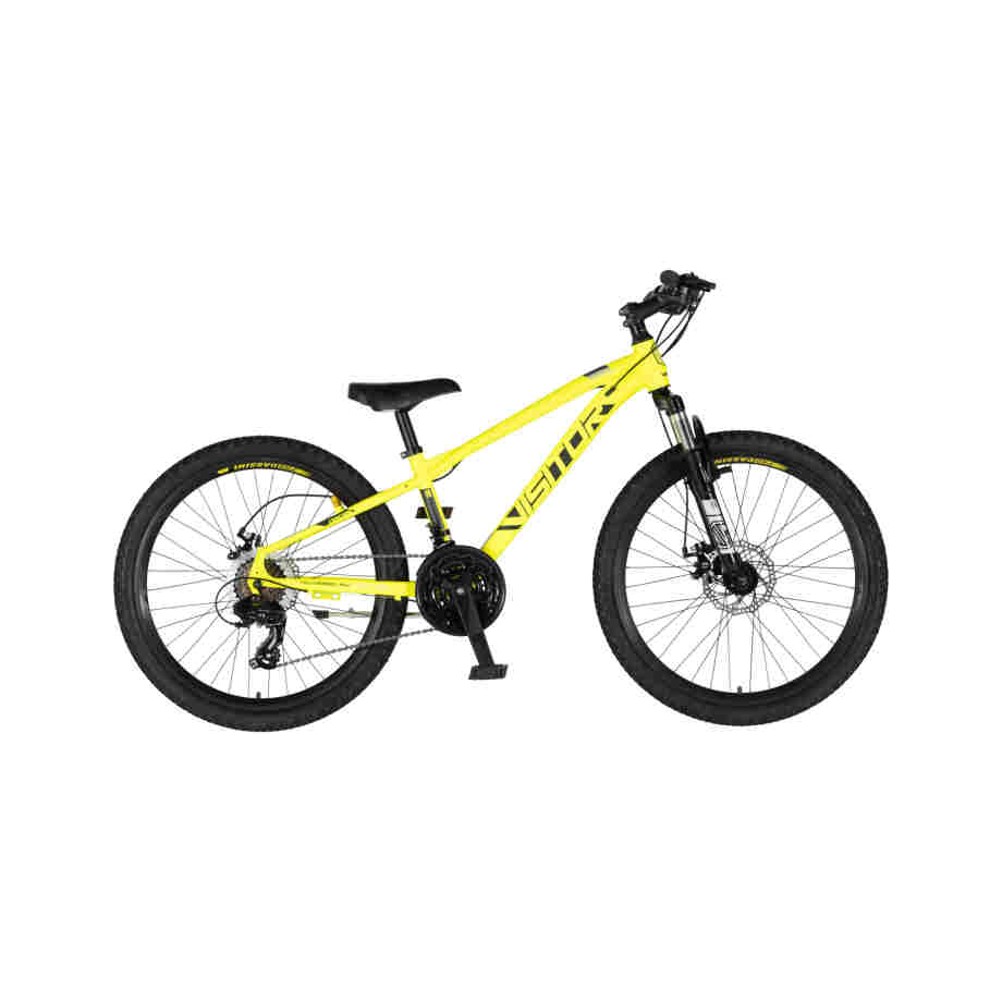 Bicikl junior 24 visitor cascade 24" amortizer 12" neon disk dupli 21 brzina 142-165cm (s) neon žuti bicikl junior 24 visitor cascade visitor cascade 24 junior mtb bicikl neon žuti 21 brzina