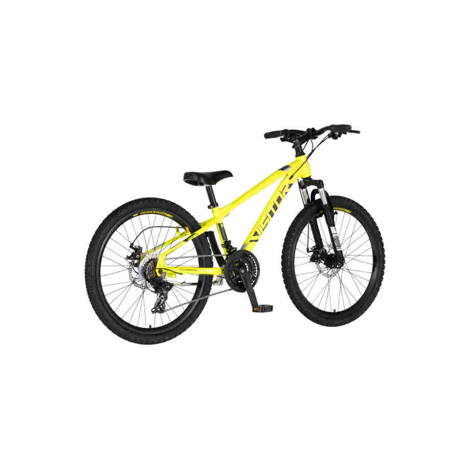 Bicikl junior 24 visitor cascade 24" amortizer 12" neon disk dupli 21 brzina 142-165cm (s) neon žuti bicikl junior 24 visitor cascade visitor cascade 24 junior mtb bicikl neon žuti 21 brzina