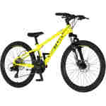 Bicikl junior 24 visitor cascade 24" amortizer 12" neon disk dupli 21 brzina 142-165cm (s) neon žuti bicikl junior 24 visitor cascade visitor cascade 24 junior mtb bicikl neon žuti 21 brzina