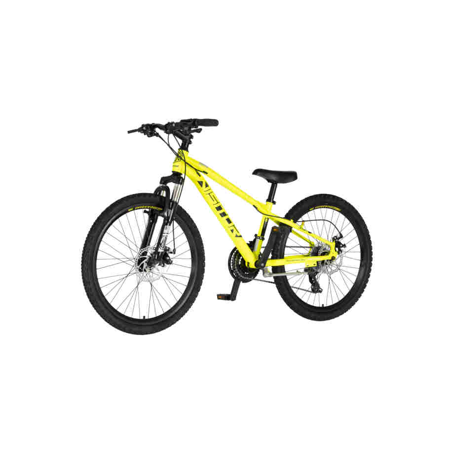 Bicikl junior 24 visitor cascade 24" amortizer 12" neon disk dupli 21 brzina 142-165cm (s) neon žuti bicikl junior 24 visitor cascade visitor cascade 24 junior mtb bicikl neon žuti 21 brzina
