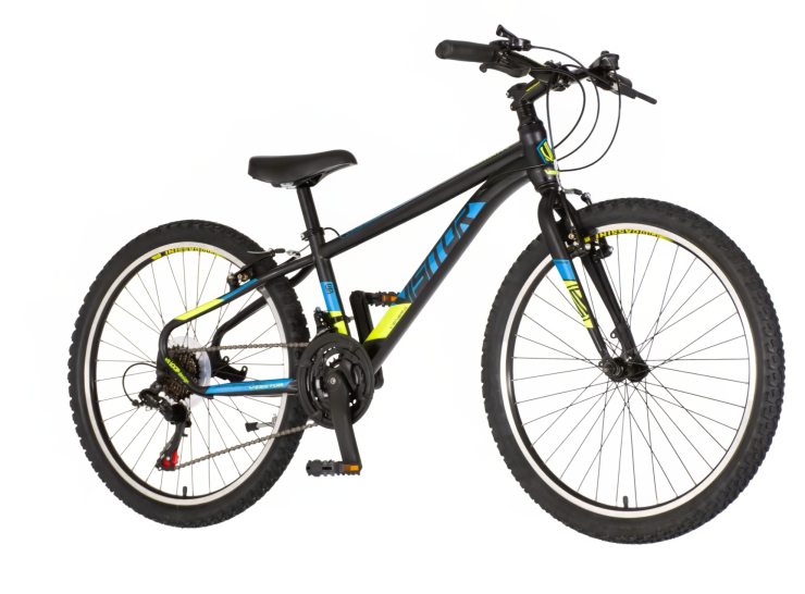 bicikl junior 24 visitor radiance visitor radiance 24 dečiji mtb bicikl crno žuti v-brake 21