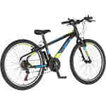 bicikl junior 24 visitor radiance visitor radiance 24 dečiji mtb bicikl crno žuti v-brake 21