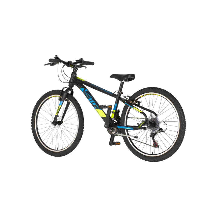 bicikl junior 24 visitor radiance visitor radiance 24 dečiji mtb bicikl crno žuti v-brake 21
