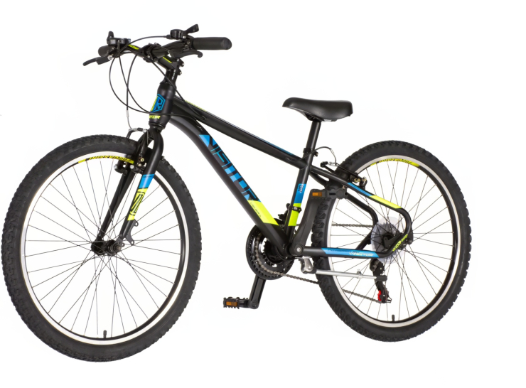 bicikl junior 24 visitor radiance visitor radiance 24 dečiji mtb bicikl crno žuti v-brake 21