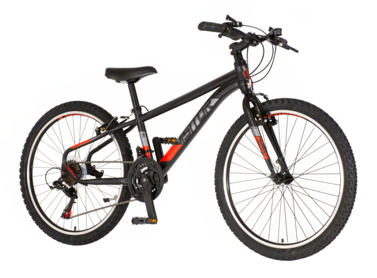 bicikl junior 24 visitor radiance visitor radiance 24 dečiji mtb bicikl crno crveni čelični ram