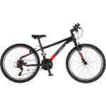 bicikl junior 24 visitor radiance visitor radiance 24 dečiji mtb bicikl crno crveni čelični ram