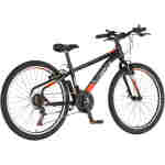 bicikl junior 24 visitor radiance visitor radiance 24 dečiji mtb bicikl crno crveni čelični ram