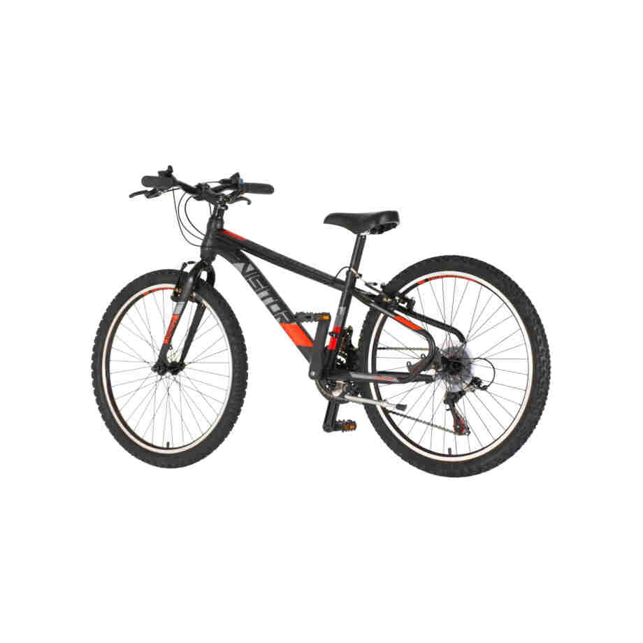 bicikl junior 24 visitor radiance visitor radiance 24 dečiji mtb bicikl crno crveni čelični ram