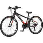 bicikl junior 24 visitor radiance visitor radiance 24 dečiji mtb bicikl crno crveni čelični ram