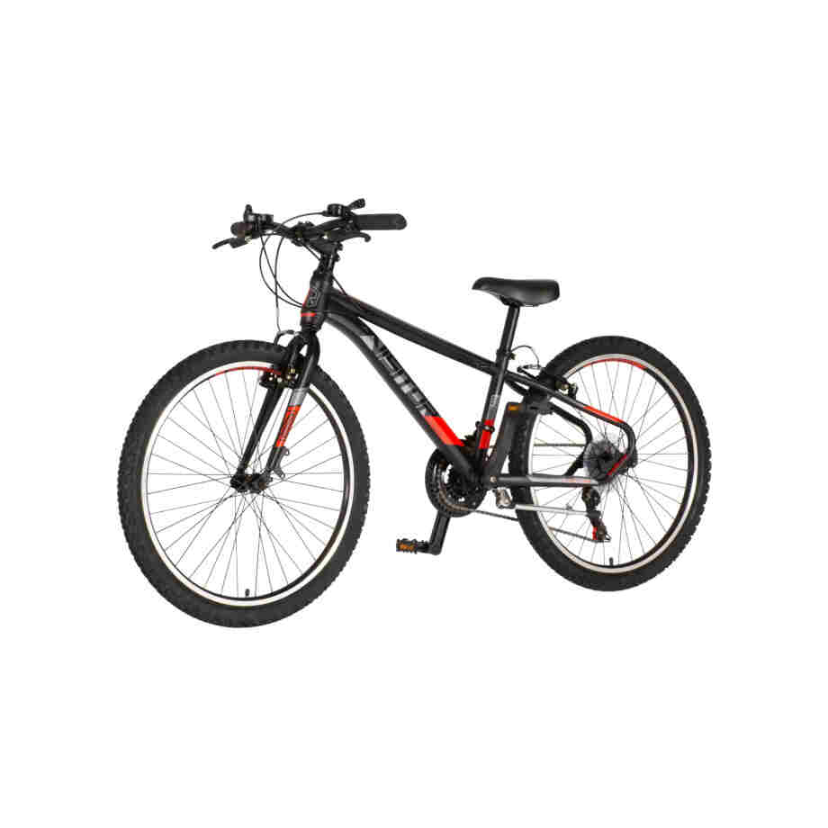 bicikl junior 24 visitor radiance visitor radiance 24 dečiji mtb bicikl crno crveni čelični ram