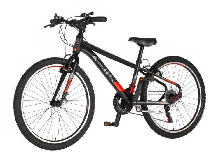 bicikl junior 24 visitor radiance visitor radiance 24 dečiji mtb bicikl crno crveni čelični ram