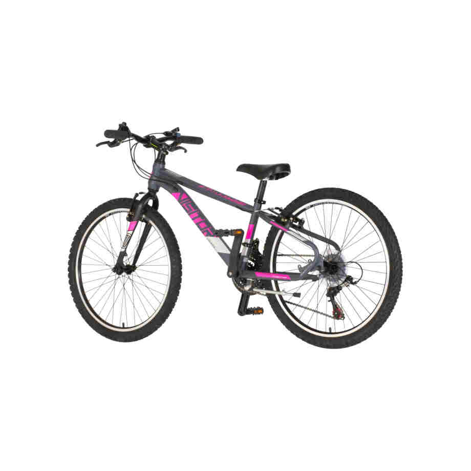 Bicikl junior 24 visitor radiance 24" 12" v-brake 21 brzina 132-155cm (xs) sivi bicikl junior 24 visitor radiance visitor radiance 24 sivi dečiji mtb bicikl 21 brzina v-brake