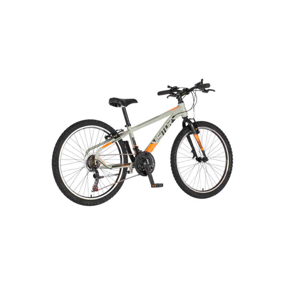 Bicikl junior 24 visitor radiance 24" 12" v-brake 21 brzina 132-155cm (xs) sivi bicikl junior 24 visitor radiance visitor radiance 24 dečiji brdski bicikl sivi 21 brzina v-brake