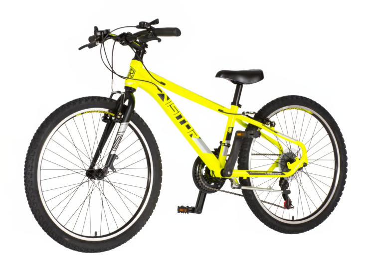 Bicikl junior 24 visitor radiance 24" 12" v-brake 21 brzina 132-155cm (xs) neon žuti bicikl junior 24 visitor radiance visitor radiance junior bicikl 24 inča neon žuti v-brake 21