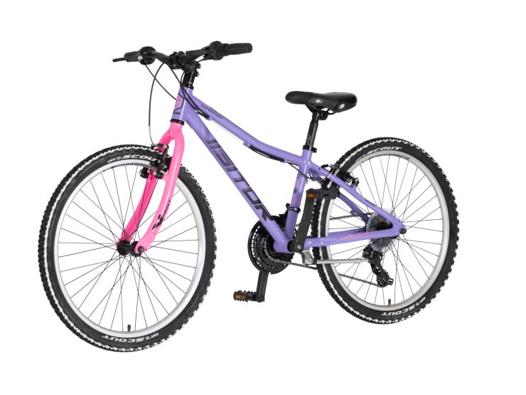 Bicikl junior 24 visitor proxy start 2.1 24" tvrda alu 13" v-brake 21 brzina 142-165cm (s) ljubičast bicikl junior 24 visitor proxy visitor proxy start 2.1 junior mtb bicikl 24 inča ljubičasti