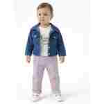 komplet sa teksas jaknom ljubicasti komplet sa teksas jaknom ljubičasti teddy kids trodjelni set za