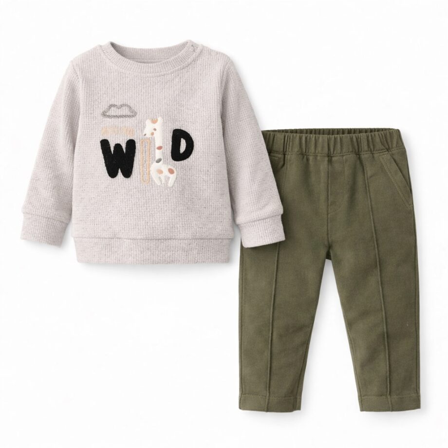 komplet za dečake wild maibella dukerica i donji deo za bebe