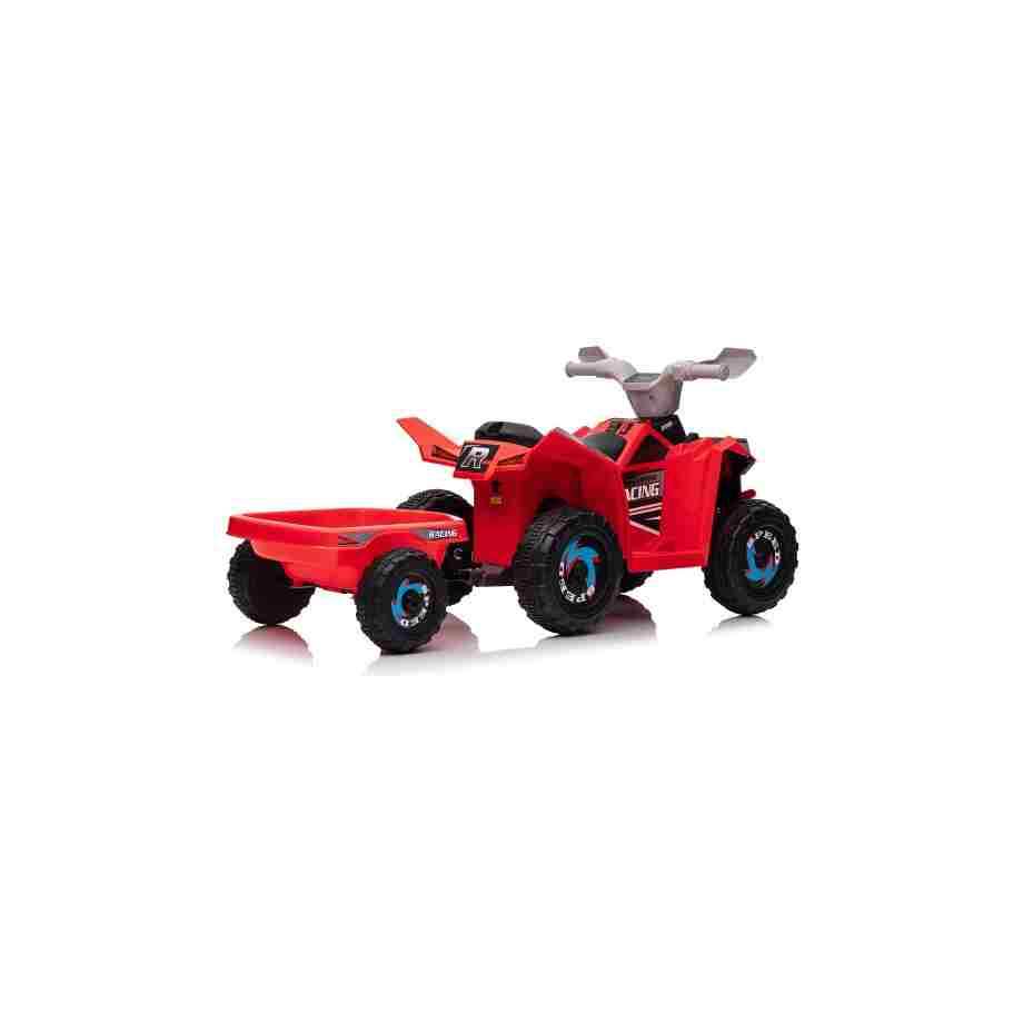atv na baterije sa prikolicom ts-039 crvena dečiji quad