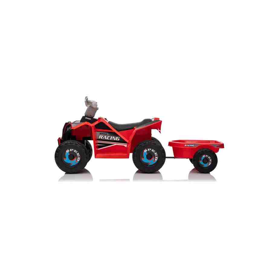 atv na baterije sa prikolicom ts-039 crvena dečiji quad