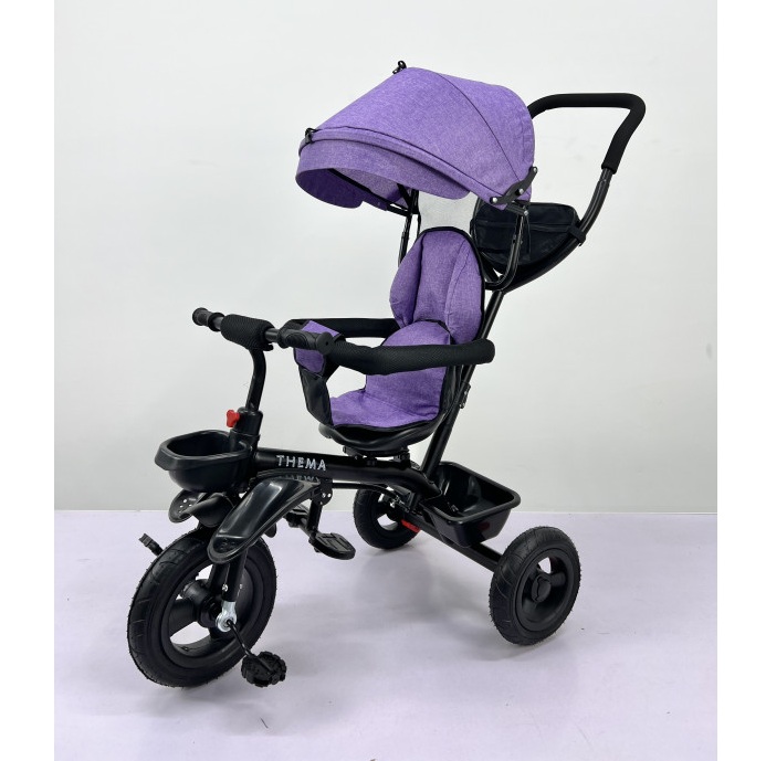 themasport tricikl ts-68 ljubičasti metalni ram rotirajuće sedište točkovi od gume