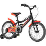bicikl kids visitor redstriker 16 visitor redstriker 16 dečiji bicikl crno crveni sa pomoćnim točkićima