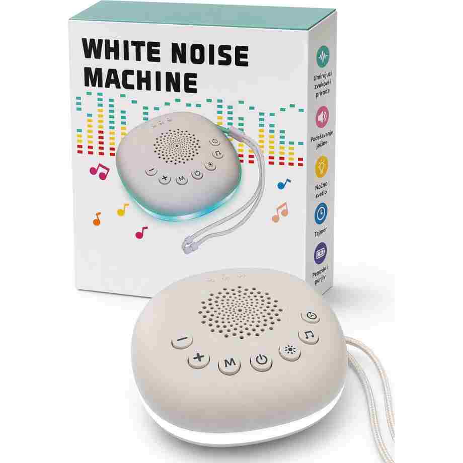 bela buka white noise prenosivi aparat teddy kids za bebe i decu